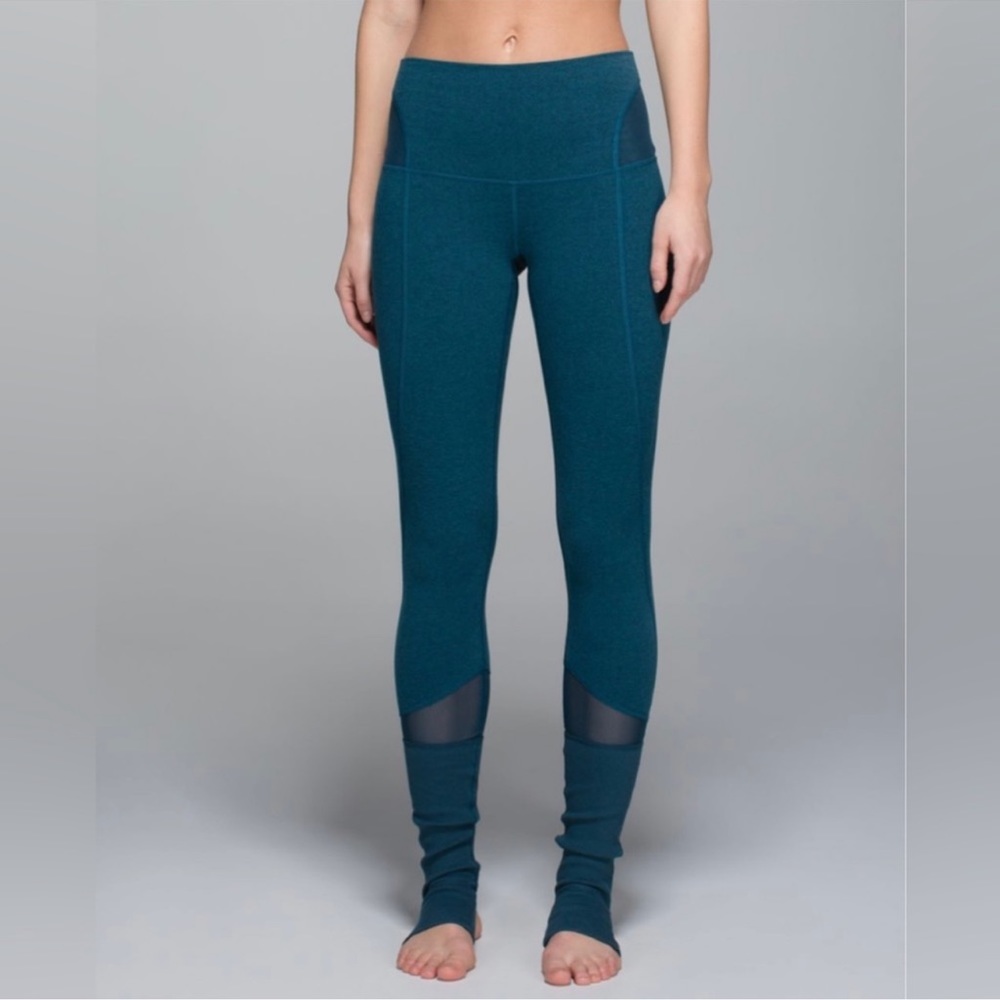 lululemon athletica Teal High-Waist Stirrup Leggings